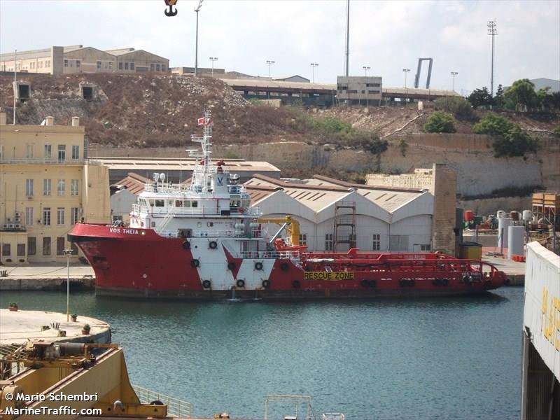 vos theia (Offshore Tug/Supply Ship) - IMO 9585742, MMSI 236111872, Call Sign ZDNA9 under the flag of Gibraltar