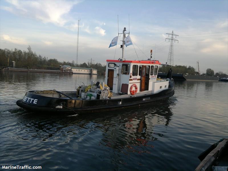 odette (Towing vessel) - IMO , MMSI 244730836, Call Sign PI3116 under the flag of Netherlands