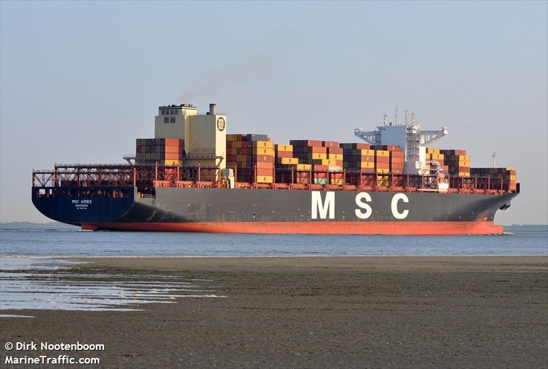msc aries (Container Ship) - IMO 9857169, MMSI 255806335, Call Sign CQEB4 under the flag of Madeira