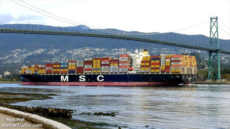 msc abidjan (Container Ship) - IMO 9618264, MMSI 255806434, Call Sign CQEN7 under the flag of Madeira