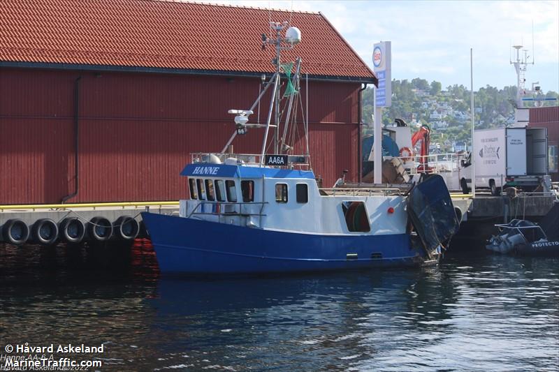 hanne (Fishing vessel) - IMO , MMSI 257056710, Call Sign LG2610 under the flag of Norway