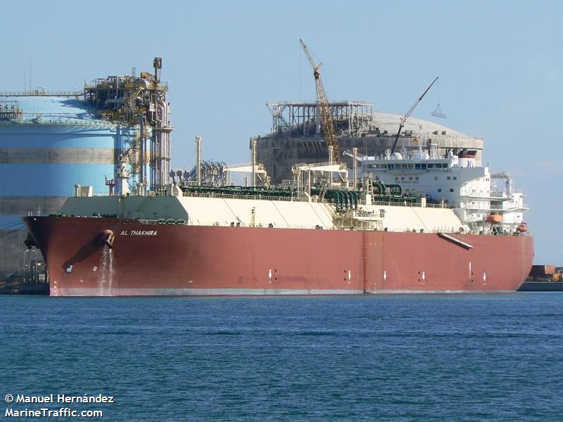 al thakhira (LNG Tanker) - IMO 9298399, MMSI 309975000, Call Sign C6UT5 under the flag of Bahamas