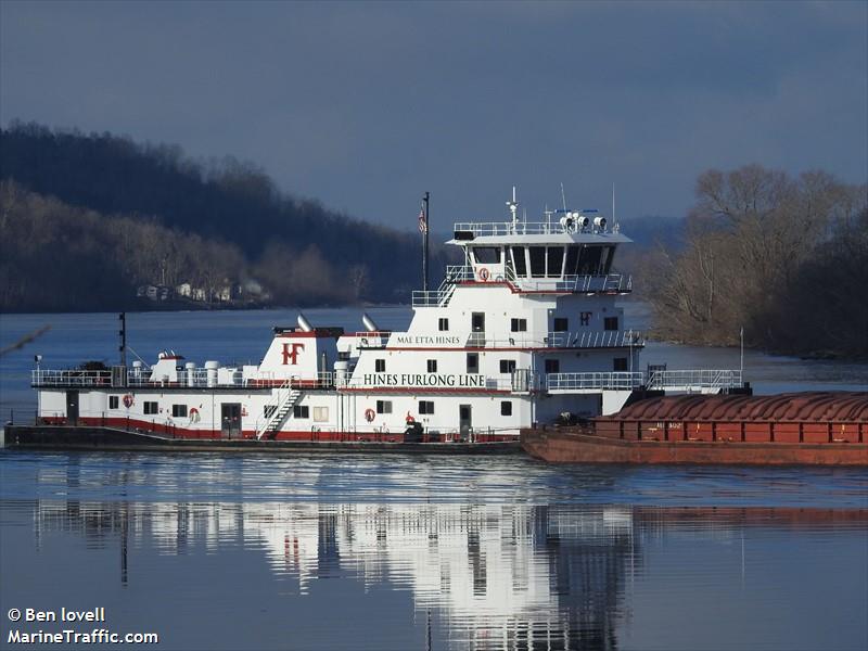 mae etta hines (Towing vessel) - IMO , MMSI 368167350, Call Sign WDL8200 under the flag of United States (USA)