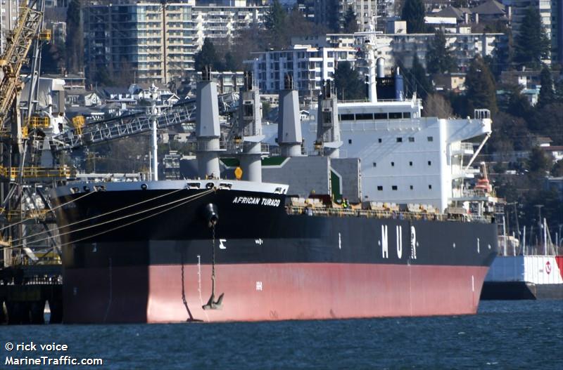 african turaco (Bulk Carrier) - IMO 9701700, MMSI 374270000, Call Sign 3FJS8 under the flag of Panama