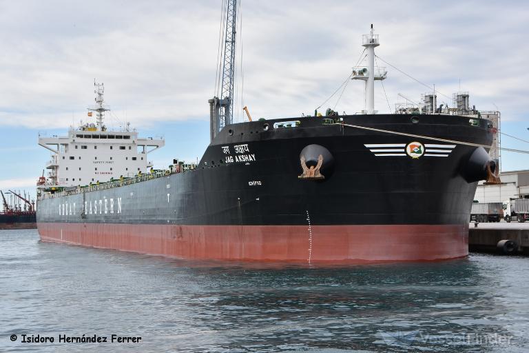 jag akshay (Bulk Carrier) - IMO 9706554, MMSI 419001168, Call Sign AWRA under the flag of India