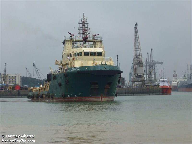 greatship aarti (Offshore Tug/Supply Ship) - IMO 9443968, MMSI 419769000, Call Sign AUWG under the flag of India