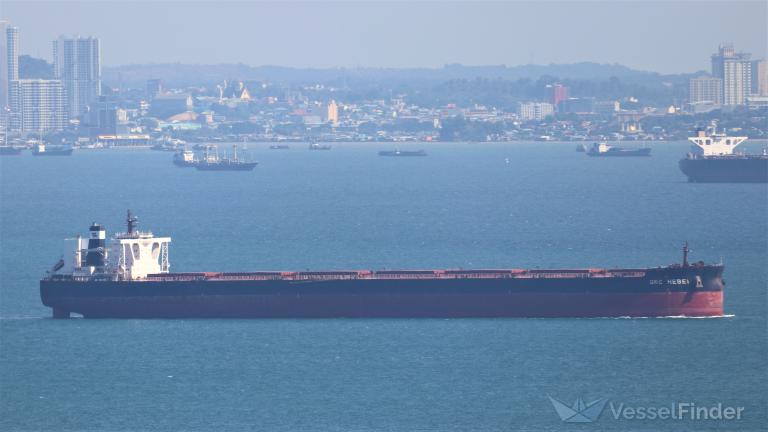 ore hebei (Bulk Carrier) - IMO 9532537, MMSI 477510200, Call Sign VRPG8 under the flag of Hong Kong
