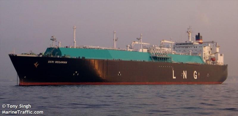seri begawan (LNG Tanker) - IMO 9331646, MMSI 533016000, Call Sign 9MFJ6 under the flag of Malaysia
