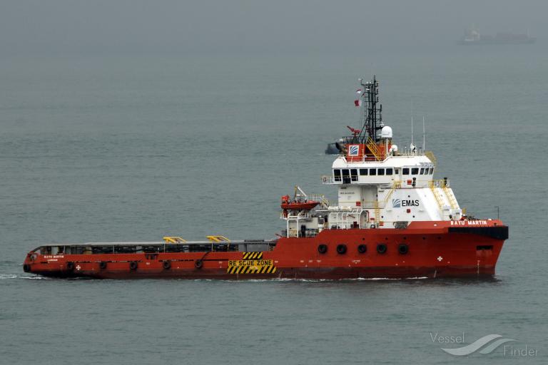 bayu martin (Offshore Tug/Supply Ship) - IMO 9432725, MMSI 533130356, Call Sign 9WNI5 under the flag of Malaysia
