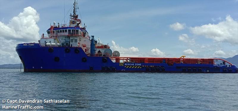 yinson perwira (Offshore Tug/Supply Ship) - IMO 9534121, MMSI 533640000, Call Sign 9MIQ9 under the flag of Malaysia