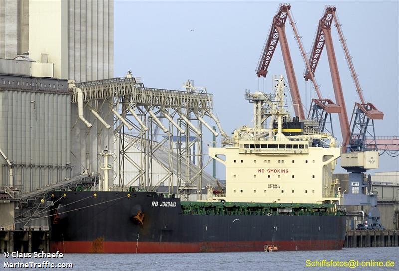 rb jordana (Bulk Carrier) - IMO 9730816, MMSI 538006431, Call Sign V7NB2 under the flag of Marshall Islands