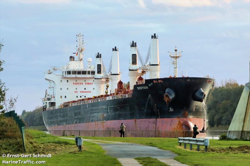 dorysia (Bulk Carrier) - IMO 9522910, MMSI 538008955, Call Sign V7A2947 under the flag of Marshall Islands