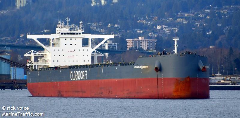 hera oldendorff (Bulk Carrier) - IMO 9718363, MMSI 636017587, Call Sign D5LR5 under the flag of Liberia