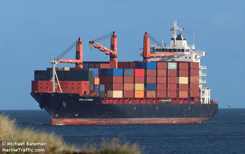 san alfonso (Container Ship) - IMO 9344667, MMSI 636020191, Call Sign A8NQ7 under the flag of Liberia