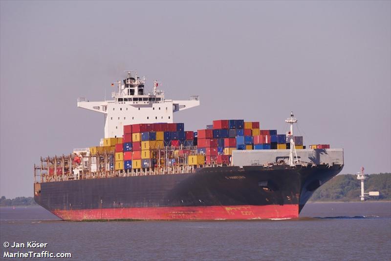 c hamburg (Container Ship) - IMO 9450375, MMSI 636020327, Call Sign D5WM7 under the flag of Liberia