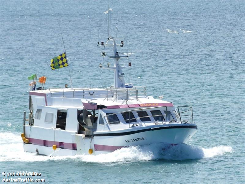 fv majoub 2 (Fishing vessel) - IMO , MMSI 227321340, Call Sign FV5445 under the flag of France