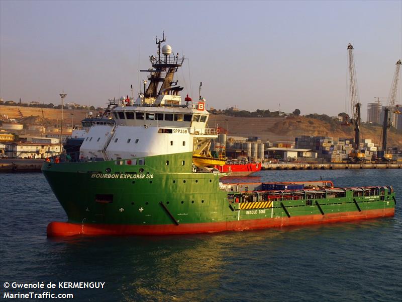 bourbon explorer 510 (Offshore Tug/Supply Ship) - IMO 9653977, MMSI 228073800, Call Sign FIXS under the flag of France