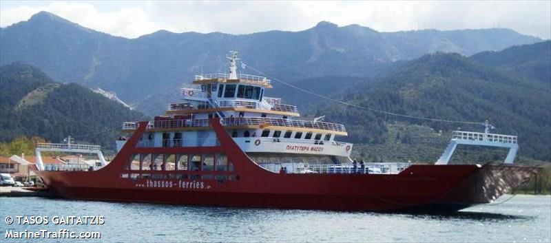 platitera thassou (Passenger/Ro-Ro Cargo Ship) - IMO 8734372, MMSI 237871300, Call Sign SY5479 under the flag of Greece