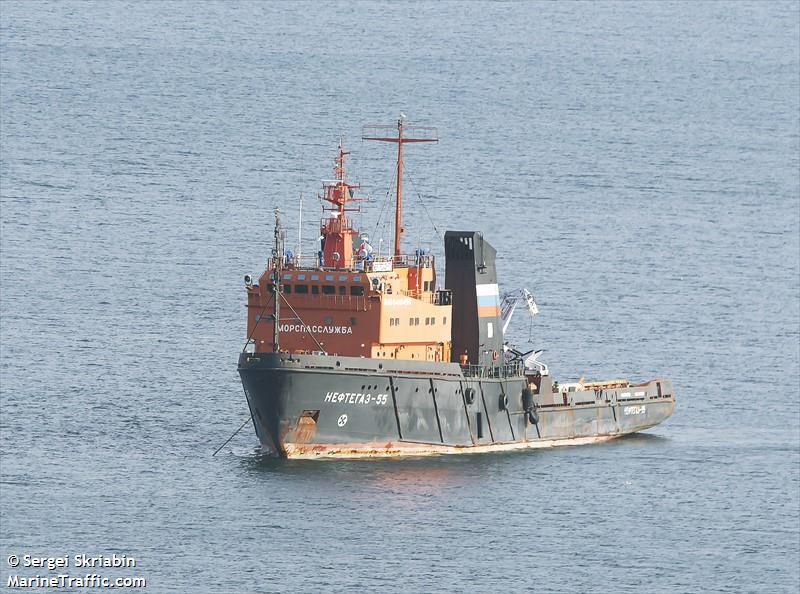 neftegaz-55 (Offshore Tug/Supply Ship) - IMO 8418459, MMSI 273417100, Call Sign UHKK under the flag of Russia