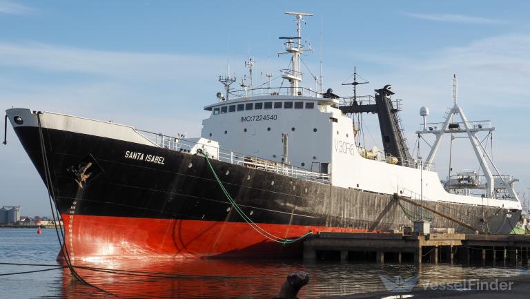 santa isabel (Fishing Vessel) - IMO 7224540, MMSI 312872000, Call Sign V3OR6 under the flag of Belize