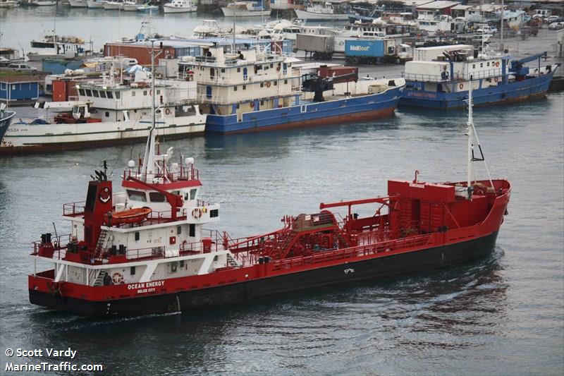 mt ocean energy (Tanker) - IMO , MMSI 312882000, Call Sign V3QC8 under the flag of Belize