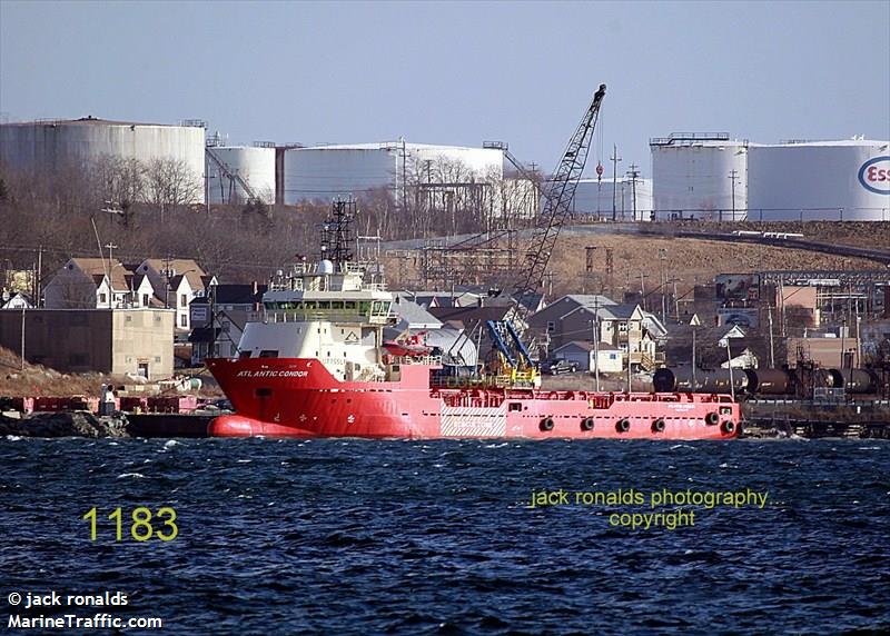 atlantic condor (Offshore Tug/Supply Ship) - IMO 9558335, MMSI 316013940, Call Sign CFK9798 under the flag of Canada