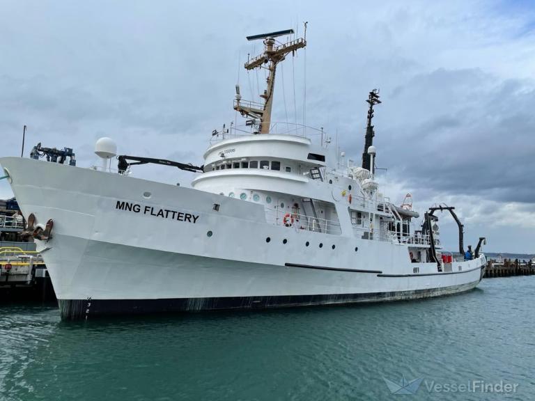 mng flattery (Research Vessel) - IMO 7333195, MMSI 341086000, Call Sign V4FT4 under the flag of St Kitts & Nevis