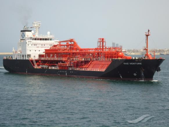 gaz venture (LPG Tanker) - IMO 9506162, MMSI 356141000, Call Sign 3FLQ4 under the flag of Panama