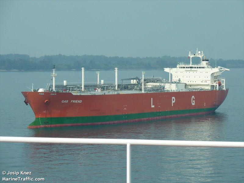 gas friend (LPG Tanker) - IMO 9321225, MMSI 371660000, Call Sign 3EDU7 under the flag of Panama