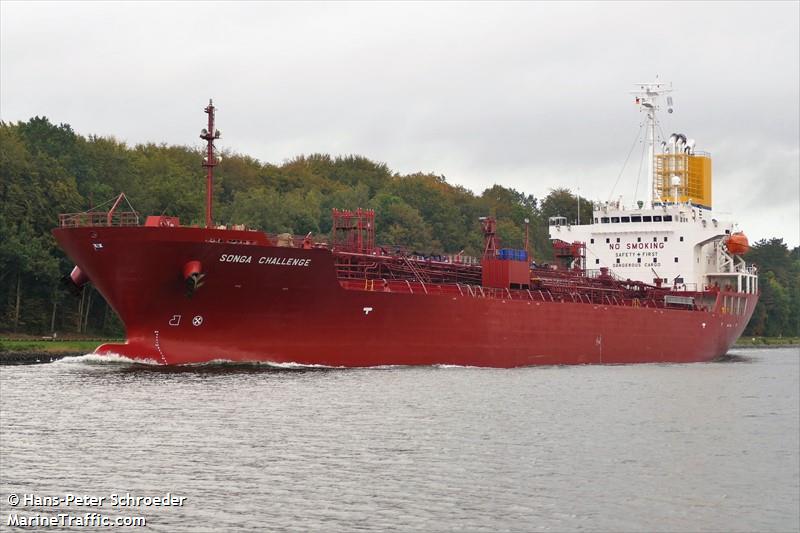 songa challenge (Chemical/Oil Products Tanker) - IMO 9409510, MMSI 538005355, Call Sign V7CZ8 under the flag of Marshall Islands