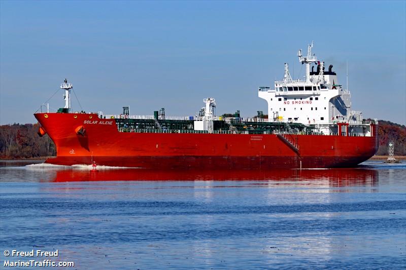 solar ailene (Chemical/Oil Products Tanker) - IMO 9877664, MMSI 538008708, Call Sign V7A2677 under the flag of Marshall Islands