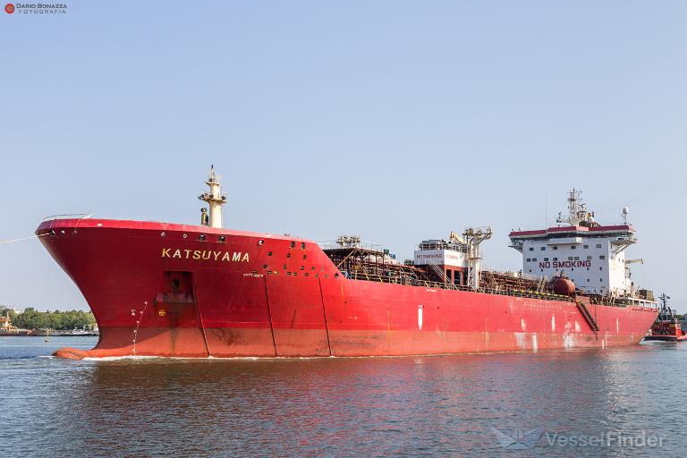 katsuyama (Chemical/Oil Products Tanker) - IMO 9274678, MMSI 538009157, Call Sign V7A4392 under the flag of Marshall Islands