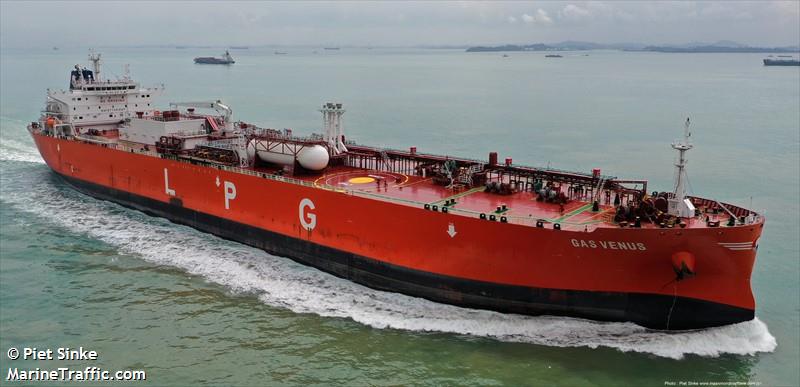gas venus (LPG Tanker) - IMO 9876490, MMSI 563123400, Call Sign 9V6787 under the flag of Singapore