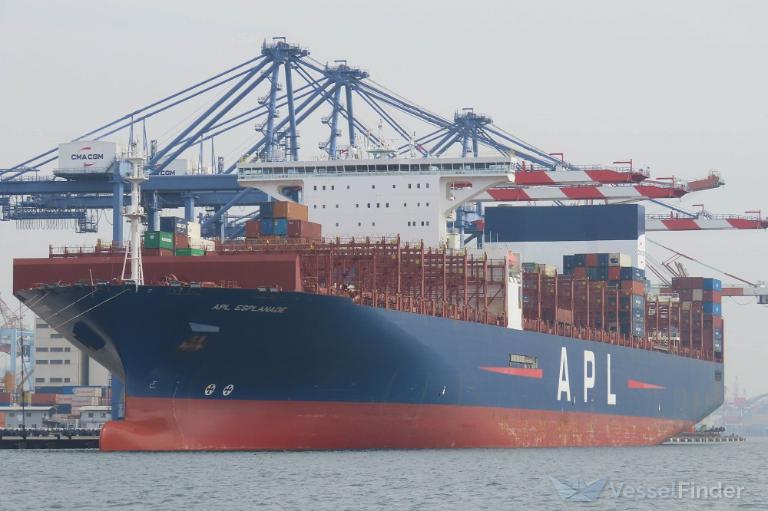 apl esplanade (Container Ship) - IMO 9632038, MMSI 563247000, Call Sign S6LT4 under the flag of Singapore