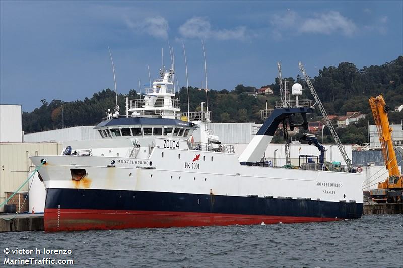 montelourido (Fishing Vessel) - IMO 9877949, MMSI 740422000, Call Sign ZDLC4 under the flag of Falkland Islands