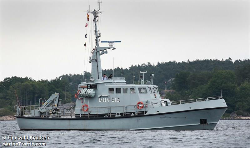 mhv 816 patrioten (Military ops) - IMO , MMSI 219000552, Call Sign OVMZ under the flag of Denmark