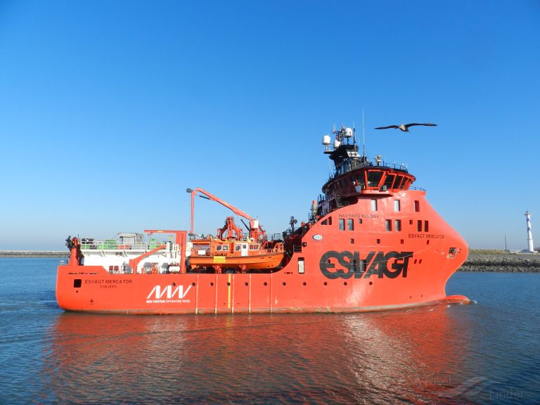 esvagt mercator (Offshore Support Vessel) - IMO 9798894, MMSI 219092000, Call Sign OXUS2 under the flag of Denmark
