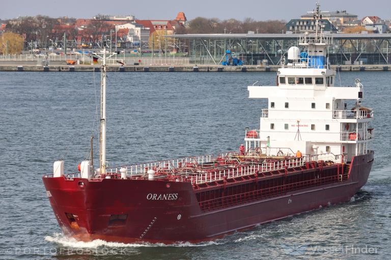 oraness (Chemical Tanker) - IMO 8416786, MMSI 220018000, Call Sign OWAB2 under the flag of Denmark