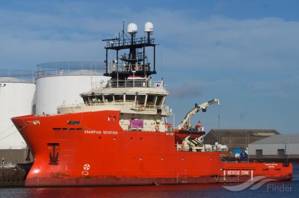 grampian devotion (Standby Safety Vessel) - IMO 9709946, MMSI 235110657, Call Sign 2ILB3 under the flag of United Kingdom (UK)