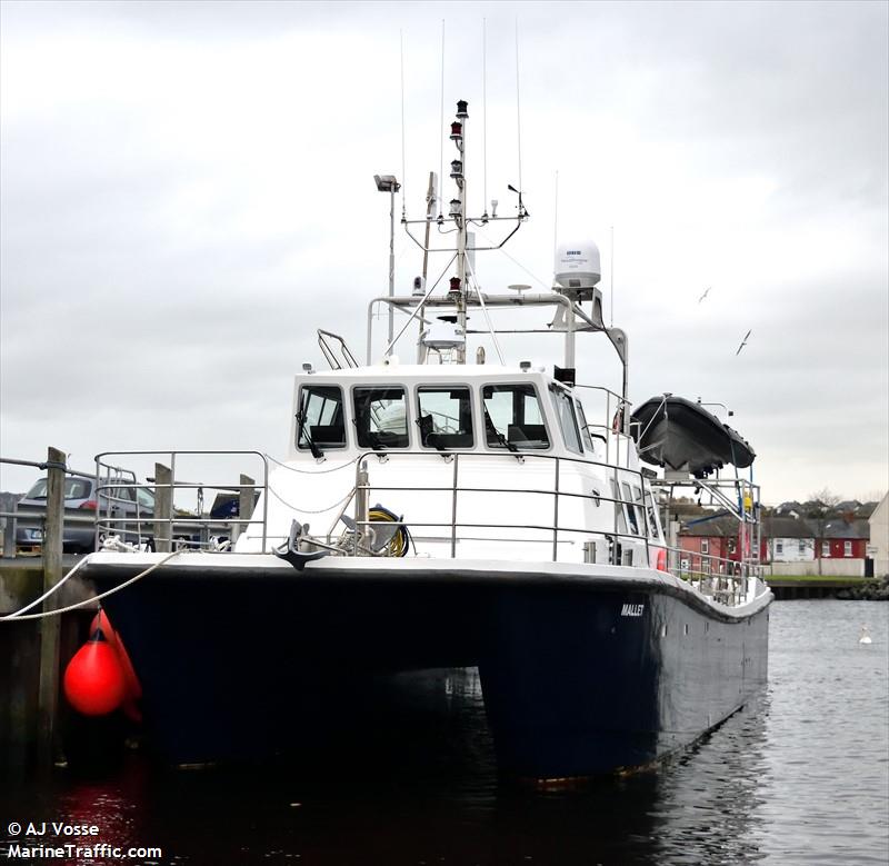 mallet (Dredging or UW ops) - IMO , MMSI 250004509, Call Sign EISN9 under the flag of Ireland
