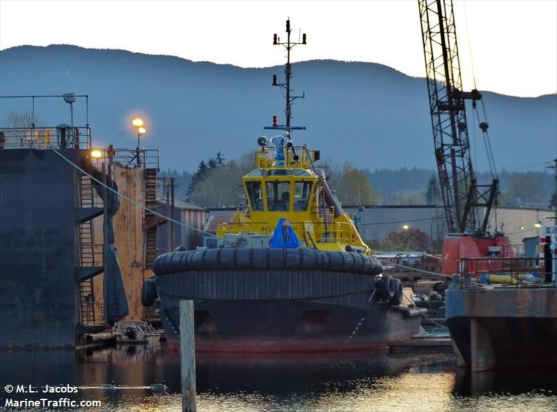saam clyde (Tug) - IMO 9190391, MMSI 316011473, Call Sign CFG7577 under the flag of Canada