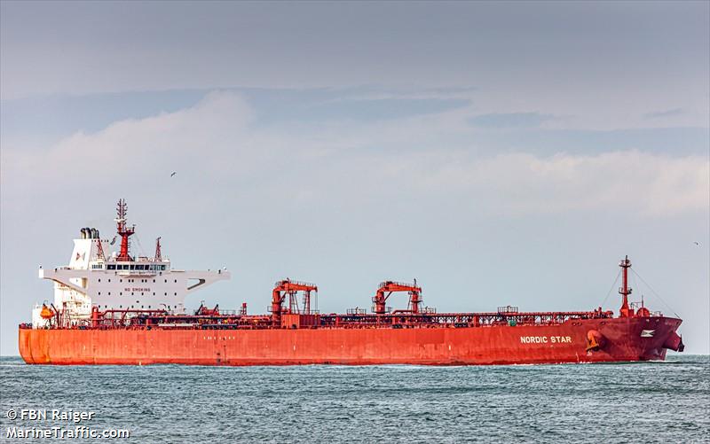 nordic star (Crude Oil Tanker) - IMO 9748679, MMSI 319095100, Call Sign ZGFO8 under the flag of Cayman Islands