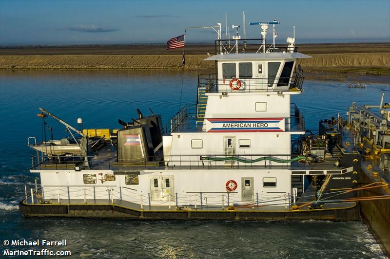 american hero (Towing vessel) - IMO , MMSI 367661670, Call Sign WDH8807 under the flag of United States (USA)