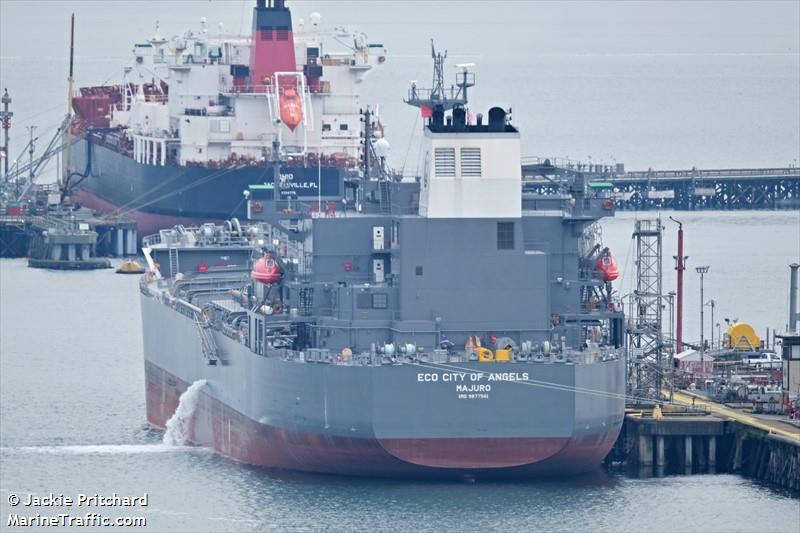 eco city of angels (Chemical/Oil Products Tanker) - IMO 9877561, MMSI 538008583, Call Sign V7A2537 under the flag of Marshall Islands