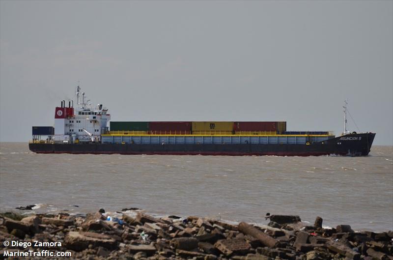 asuncion b (Container Ship) - IMO 7922116, MMSI 755003917, Call Sign ZPSS under the flag of Paraguay