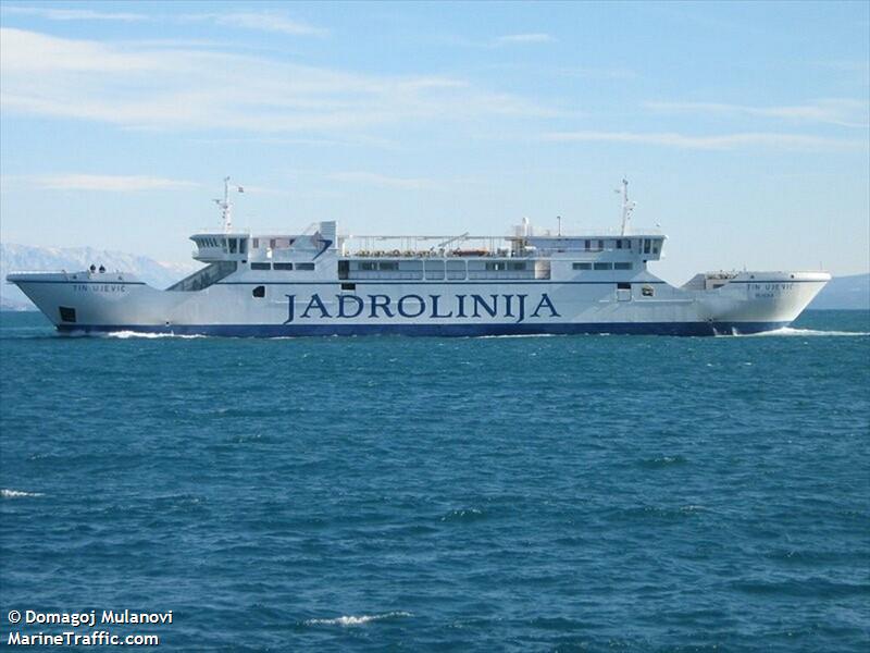 tin ujevic (Passenger/Ro-Ro Cargo Ship) - IMO 8974207, MMSI 238118940, Call Sign 9A8941 under the flag of Croatia