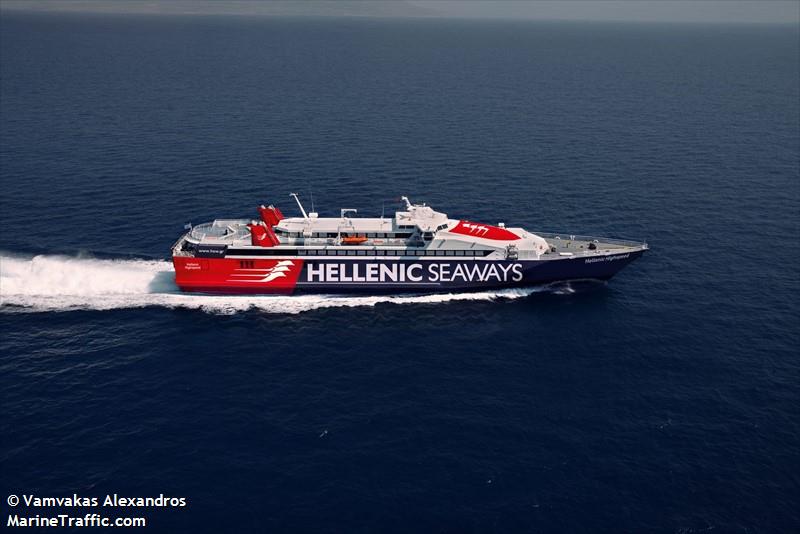 hellenic highspeed (Passenger/Ro-Ro Cargo Ship) - IMO 9141845, MMSI 241420000, Call Sign SVAI2 under the flag of Greece