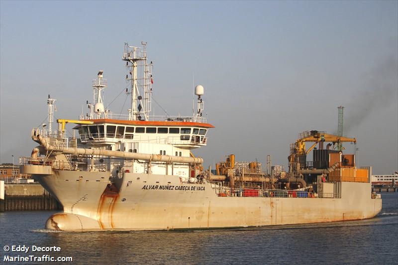 alvar nunez c d vaca (Hopper Dredger) - IMO 9505340, MMSI 253296000, Call Sign LXNU under the flag of Luxembourg