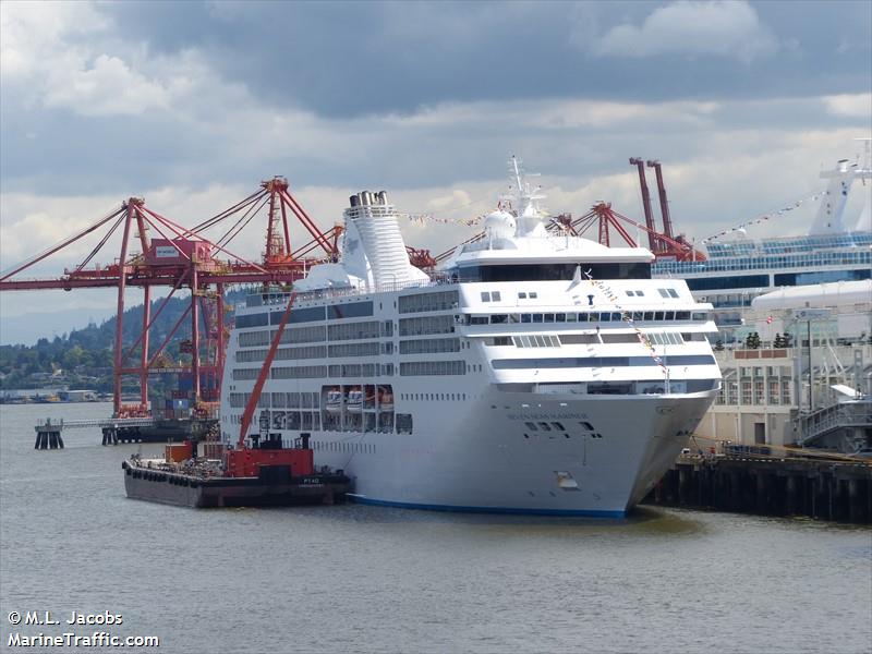 seven seas mariner (Passenger (Cruise) Ship) - IMO 9210139, MMSI 311622000, Call Sign C6VV8 under the flag of Bahamas