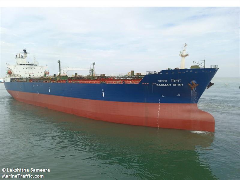 sanmar sitar (Oil Products Tanker) - IMO 9203801, MMSI 419001360, Call Sign AWYH under the flag of India